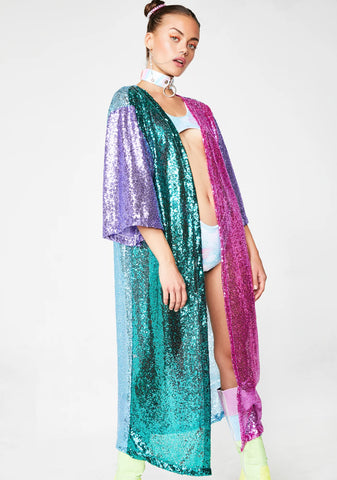 Sparkle Royalty Sequin Kimono