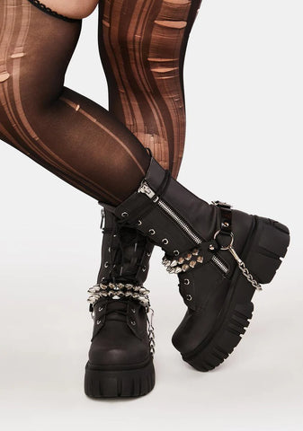 Stud And Chain Boot Strap