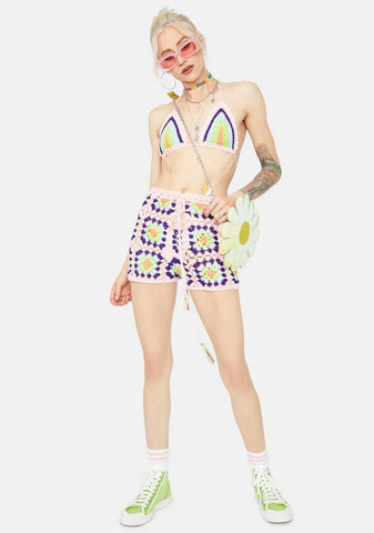 Take A Trip Crochet Shorts Set
