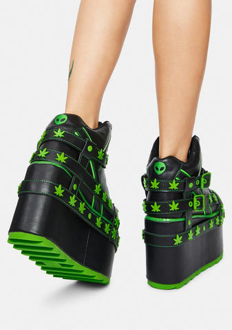 Qozmo Bondage Weed Platform Sneakers