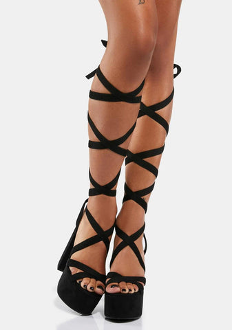 Up In The Air Wrap Heels