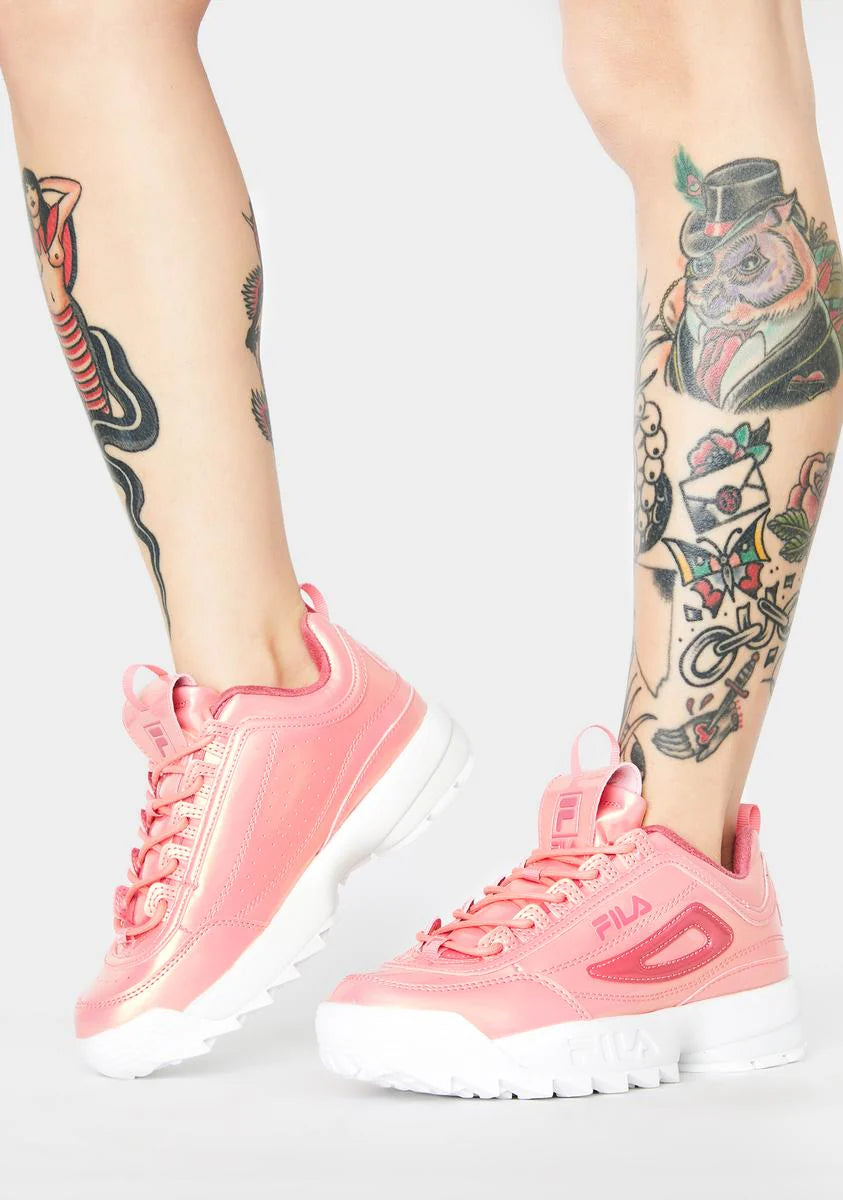 Pink Disruptor II Liquid Luster Sneakers