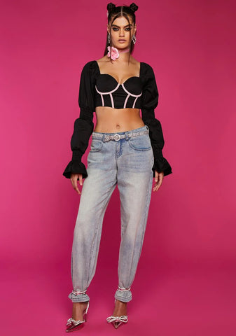 Call Time Crop Bustier Top