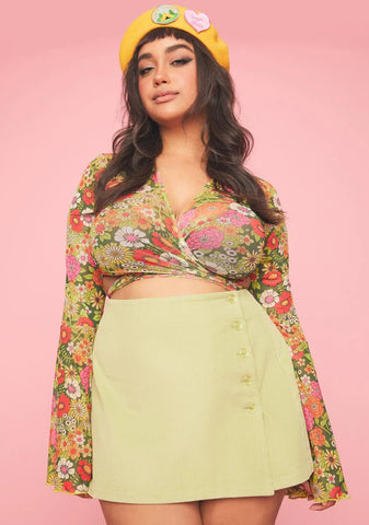 Plus Around The Bend Corduroy Mini Skirt