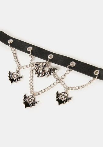 Creature Of The Night Charm Choker