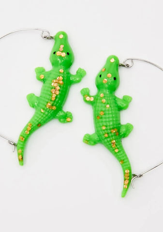 Crocodile Cutie Hoop Earrings