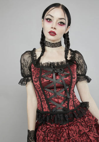 Hit The Ground Brocade Corset
