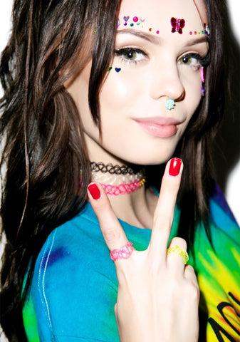 Vending Machine Tattoo Ring - Light Blue