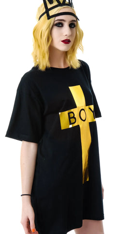 x BOY London Boy Cross Oversized Tee - Black