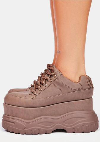 Coffee Pay The Bills Platform Sneakers