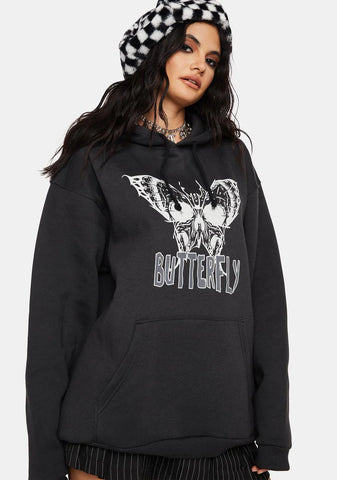 Evil Butterfly Black Hoodie
