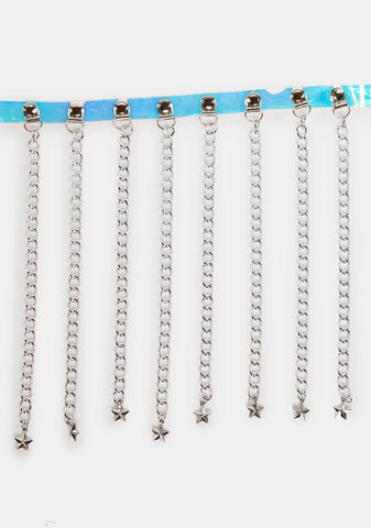Holographic All Dripped Out Chain Belt