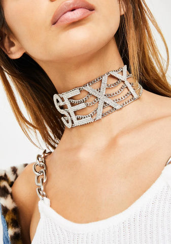 Too Sexy Rhinestone Choker
