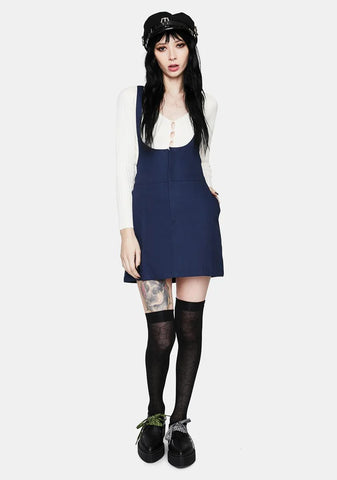 Denim A Kiss From You Pinafore Dress