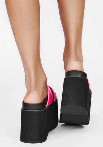 Pink Tanner Platform Sandals