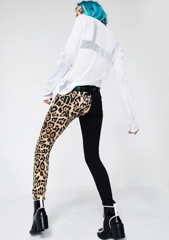 Leopard Split Leg Pants