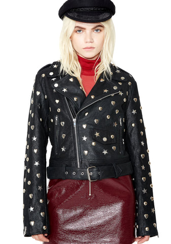 Stars N' Hearts Leather Jacket