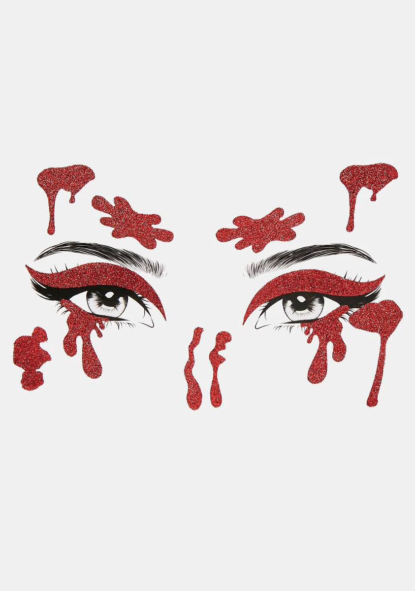 Can't Cross Me Bloody Face Stickers