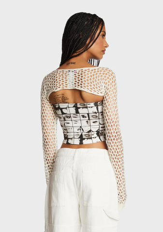 Crochet Shrug Sleeve Top