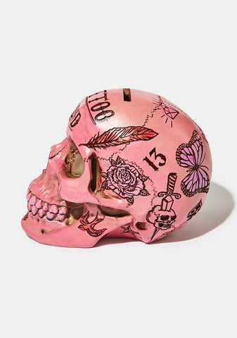 Tattoo Fund Skull Money Box