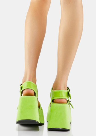 Cover My Tracks Platform Sandals