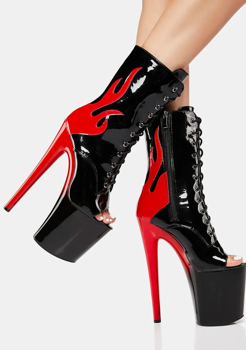 Vixen-02 Flame Platform Heels