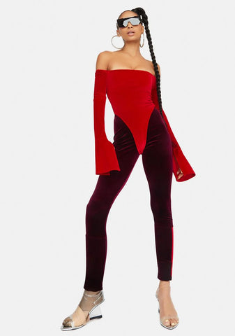 Velvet Berry Charmer Jumpsuit