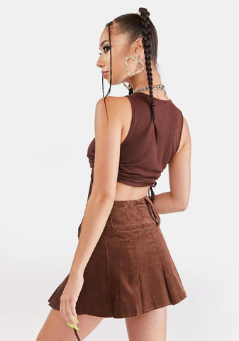 Y2K Corduroy Mini Skirt