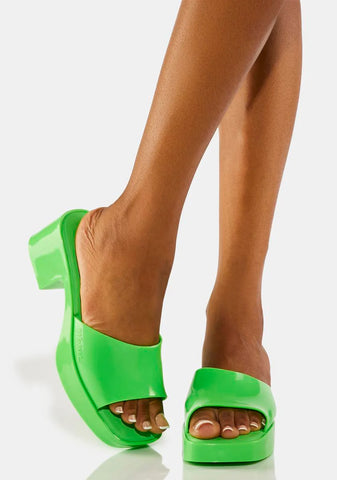 Green Shape Heels