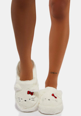 X Hello Kitty Fluffy Slippers