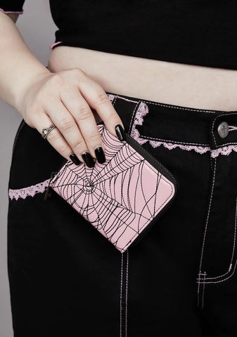 Lady Raven's Night Embroidered Wallet