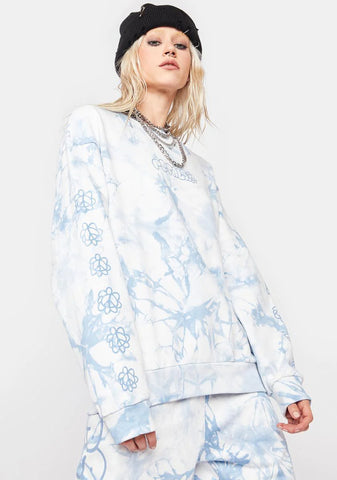 Peace & Petals Tie Dye Sweatshirt