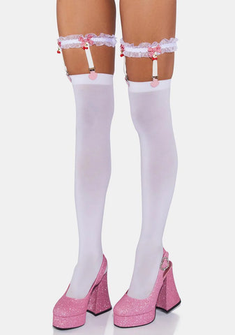 Be Cherry Your Sweetie Ruffle Leg Garters