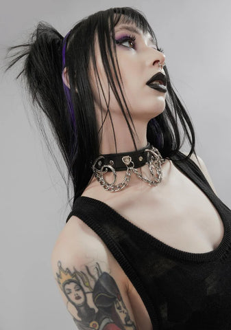 Ring & Draped Chain Choker