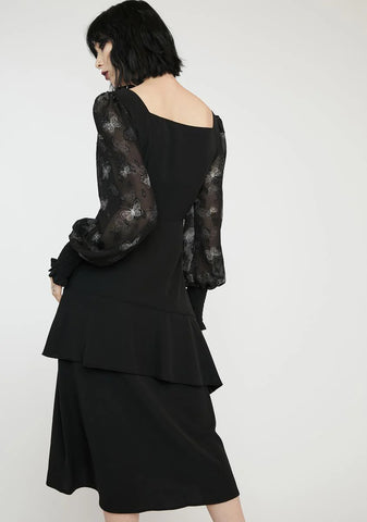 Beautiful Butterfly Midi Dress