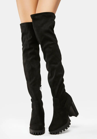 Shook Ones Knee High Boots
