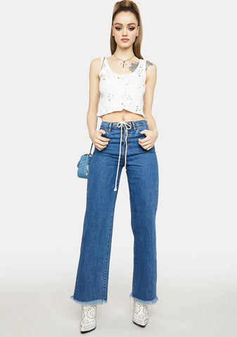 Drawstring Dad Jeans