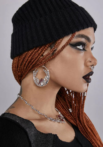 Vegetation Station Hoop Earrings