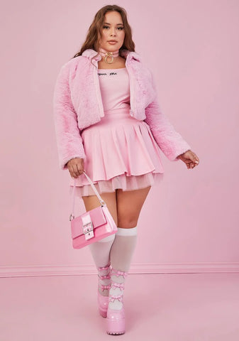 Sweet Always Cupid's Fool Faux Fur Jacket