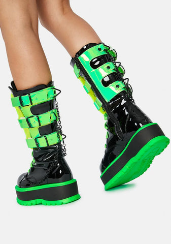 Slime Monster UV Reactive Boots