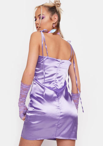 Last Call Satin Mini Dress