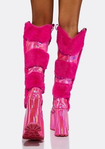 Snowy Rodeo Knee High Boots