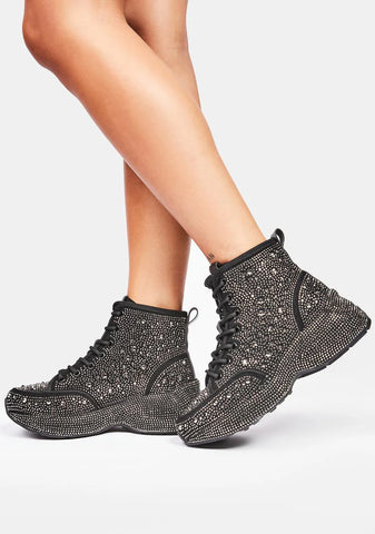 Shining Queen Rhinestone Sneakers