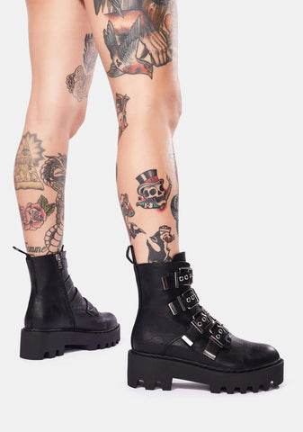 Baddie Buckle Boots