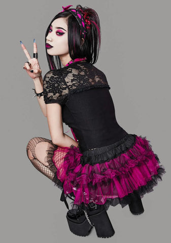 Disorderly Conduct Lace Bustier Top