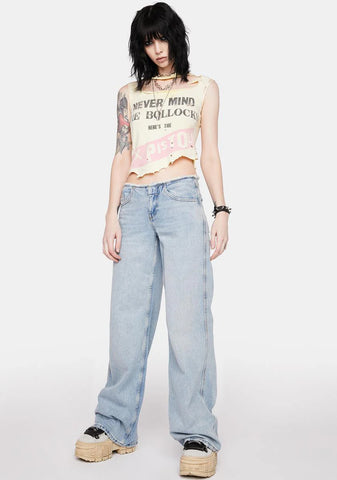 Raw Cut Puddle Jeans