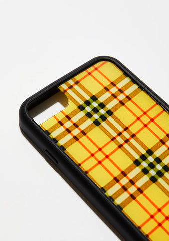 Yellow Tartan iPhone Case