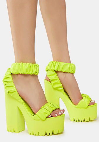 Yellow Ingra Platform Heels