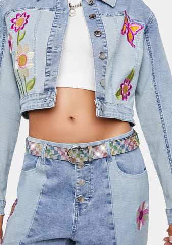 Paradise Reign On Rhinestone Belt