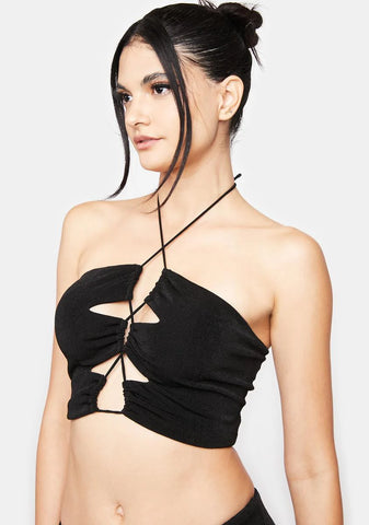 Teach Me How Peekaboo Crop Top